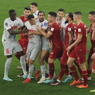 Le match entre la Suisse et la Serbie avait été plus qu'électrique. [Ronald Wittek]