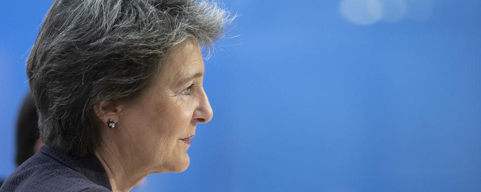 Simonetta Sommaruga quittera le Conseil fédéral fin décembre. [Keystone - Peter Schneider]