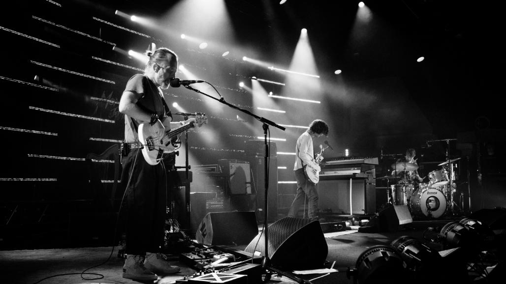 Le groupe The Smile emmené par Thom Yorke et Jonny Greenwood au Montreux Jazz Festival, le 12 juillet 2022. [FFJM 2022 - Marc Ducrest]