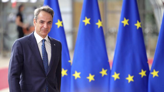 Le Premier ministre Kyriakos Mitsotakis a salué "un jour historique" pour la Grèce. [AP/Keystone - Olivier Matthys]