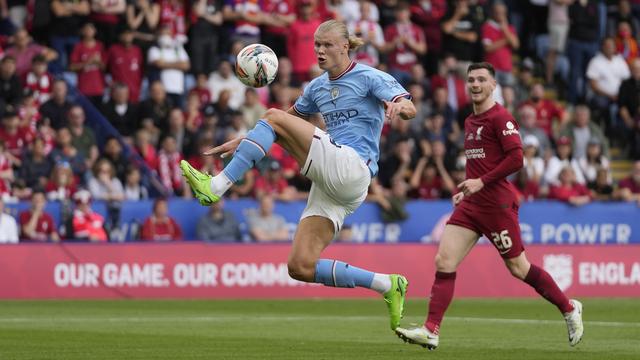 Erling Haaland (gauche) et les Citizens ont les faveurs de la cote même si les Reds de Liverpool leur opposeront sans doute une farouche résistance. [Frank Augstein]