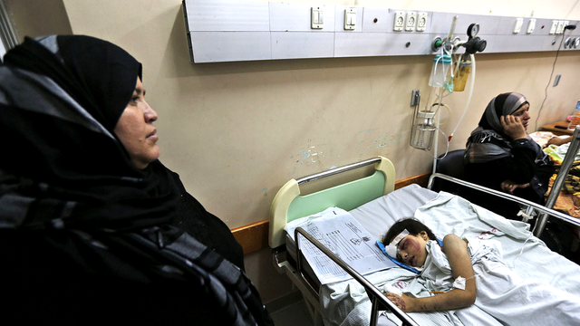 Gaza, hôpital Shifa, 20 juillet 2014. [AP/Keystone - Lefteris Pitarakis]