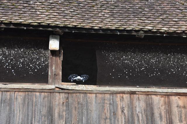 Le drone à l'affut des volatiles. [RTS - Gaël Klein]