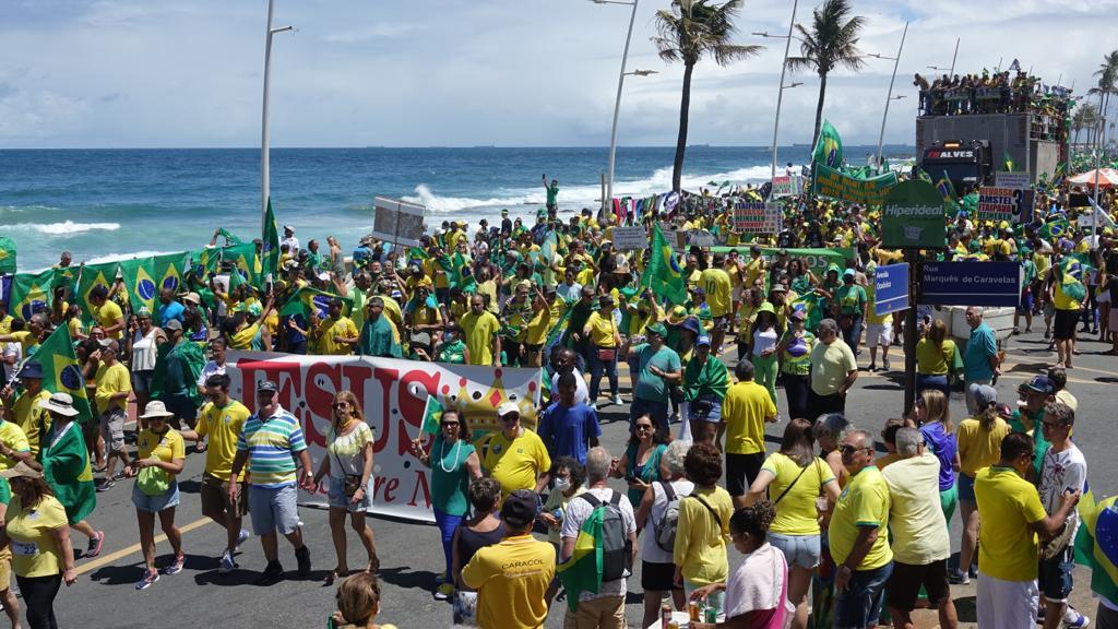 Le jour de la fête nationale brésilienne, une manifestation pro-Bolsonaro à Salvador. [RTS - Jean-Claude Gerez]