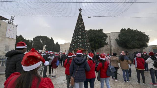 A Noël, Bethléem renaît après des années de pandémie. [AFP - Hazem Bader]