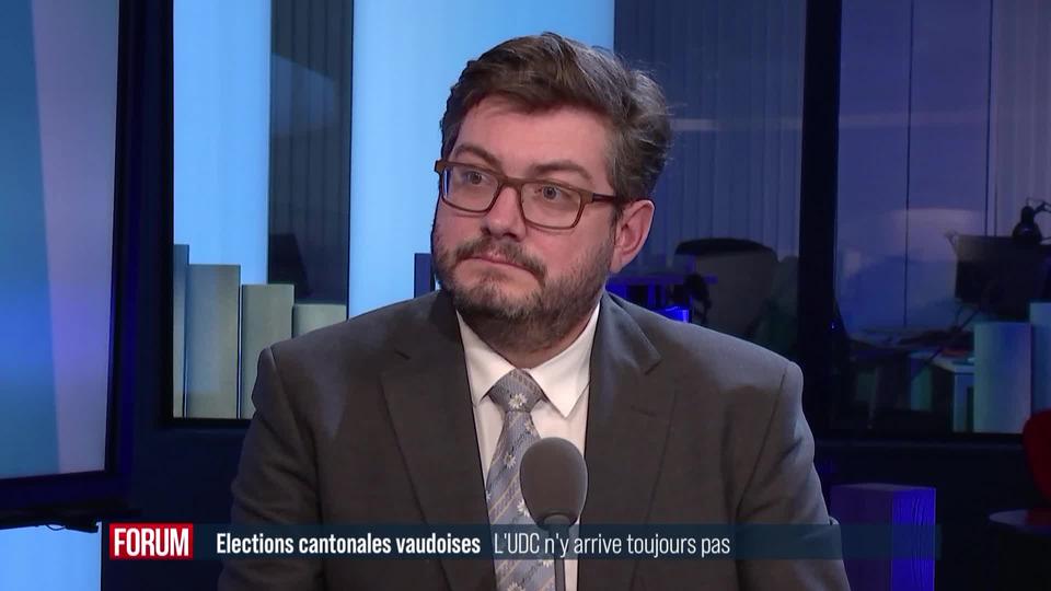 Echec de l’UDC aux élections cantonales vaudoises: interview de Kevin Grangier (vidéo)