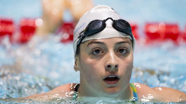 Lisa Mamie a signé le meilleur temps des séries en 200m brasse aux Européens de natation à Rome. [Patrick B. Kraemer]