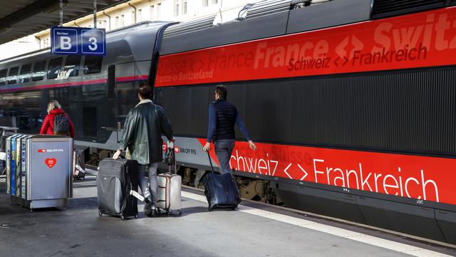 Les TGV entre la France et la Suisse sont aussi concernés par la grève de Noël à la SNCF. [KEYSTONE - SALVATORE DI NOLFI]