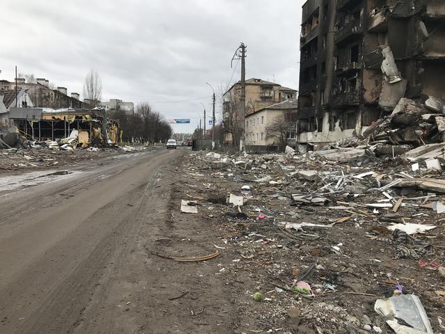 Une rue de Borodianka. [RTS - Maurine Mercier]