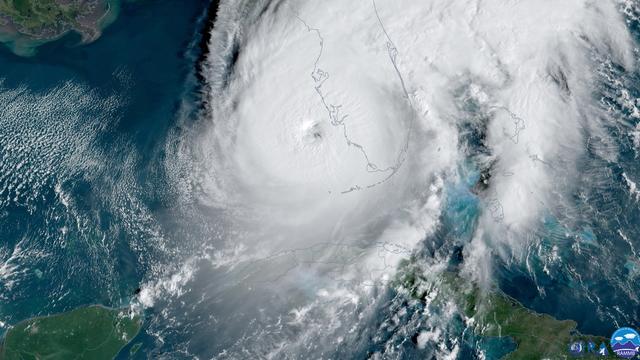 L'ouragan Ian qui approche la Floride le 28 septembre 2022. [EPA/Keystone - RAMMB/NOAA/NESDIS]