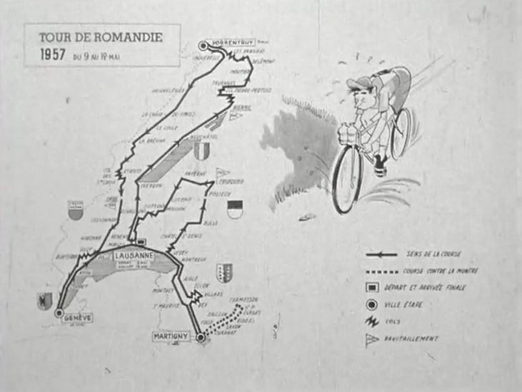 Les étapes du Tour de Romandie 1957 [RTS]