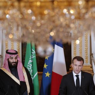 Emmanuel Macron reçoit le prince héritier saoudien Mohammed ben Salmane qui poursuit sa "réhabilitation". [Yoan Valat - EPA]