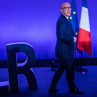 Éric Ciotti est élu à la tête du parti français Les Républicains le 11 décembre 2022. [EPA/Keystone - Christophe Petit Tesson]