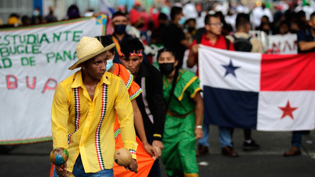 Marche de protestation contre l'inflation à panama City, 12.07.2022. [AFP - Rogelio Figueroa]