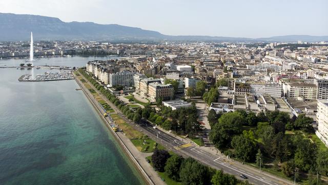 Une vue de la rade de Genève. [Keystone - Salvatore Di Nolfi]