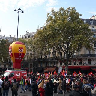 Manifestations dans toute la France pour les salaires et les retraites. [keystone - Mohammed Badra]