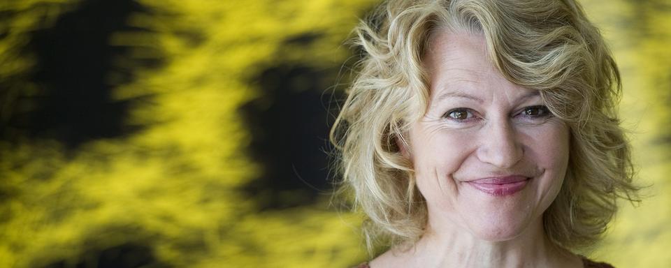 Patricia Mazuy pose lors du Locarno Film Festival en 2011. [Keystone - Jean-Christophe Bott]