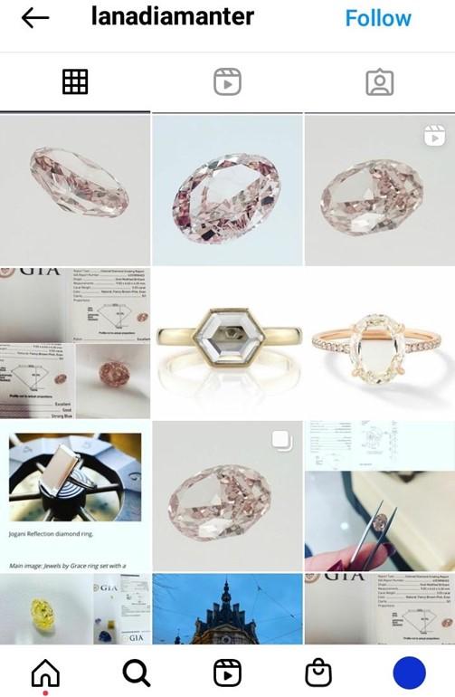 Diamants proposés sur Instagram. [Instagram/Lanadiamanter]