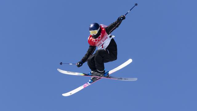 Mathilde Gremaud a gagné l'or en ski slopestyle. [Keystone - Peter Klaunzer]