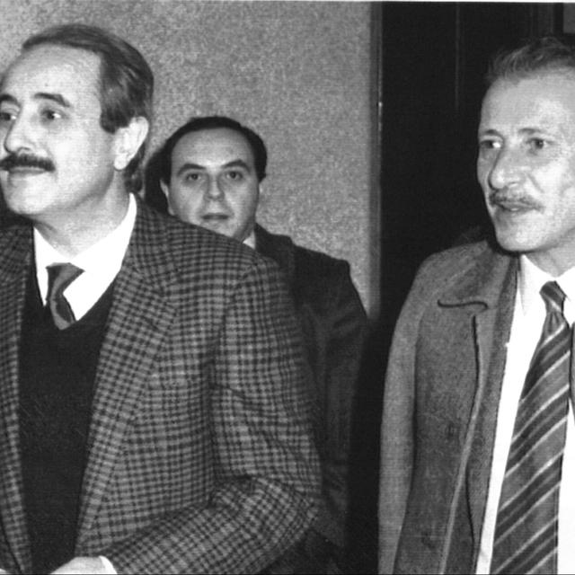 Les juges anti-mafia Giovanni Falcone et Paolo Borsellino. [AP/Keystone]