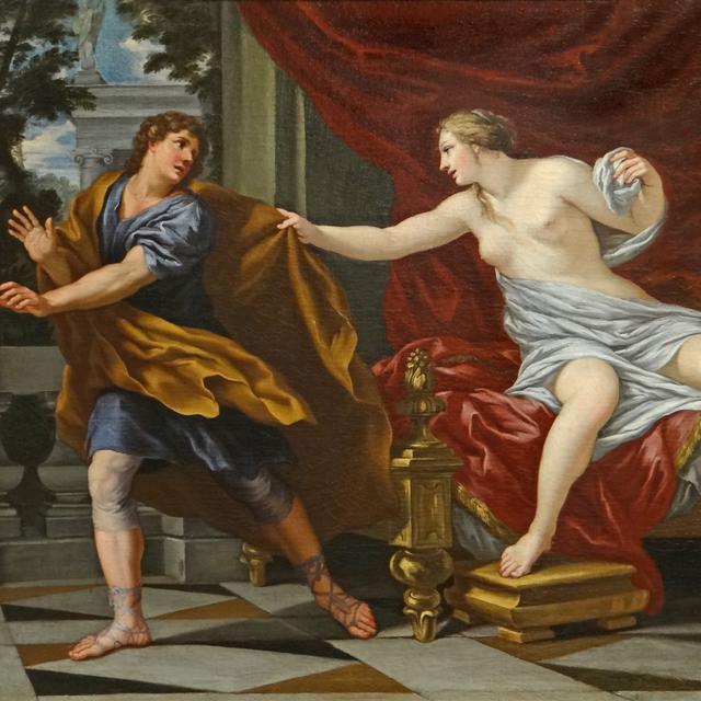 La chasteté de Joseph (musée des beaux-arts, Angers). Huile sur toile de Ciro Ferri (1634-1689). [CC-By-2.0 - Jean-Pierre Dalbéra]