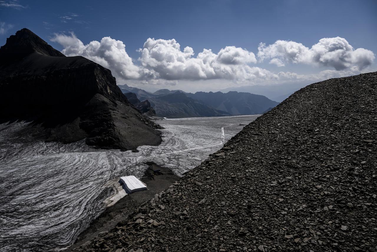 Le col de Tsanfleuron, le 28 juillet 2022. [KEYSTONE - JEAN-CHRISTOPHE BOTT]