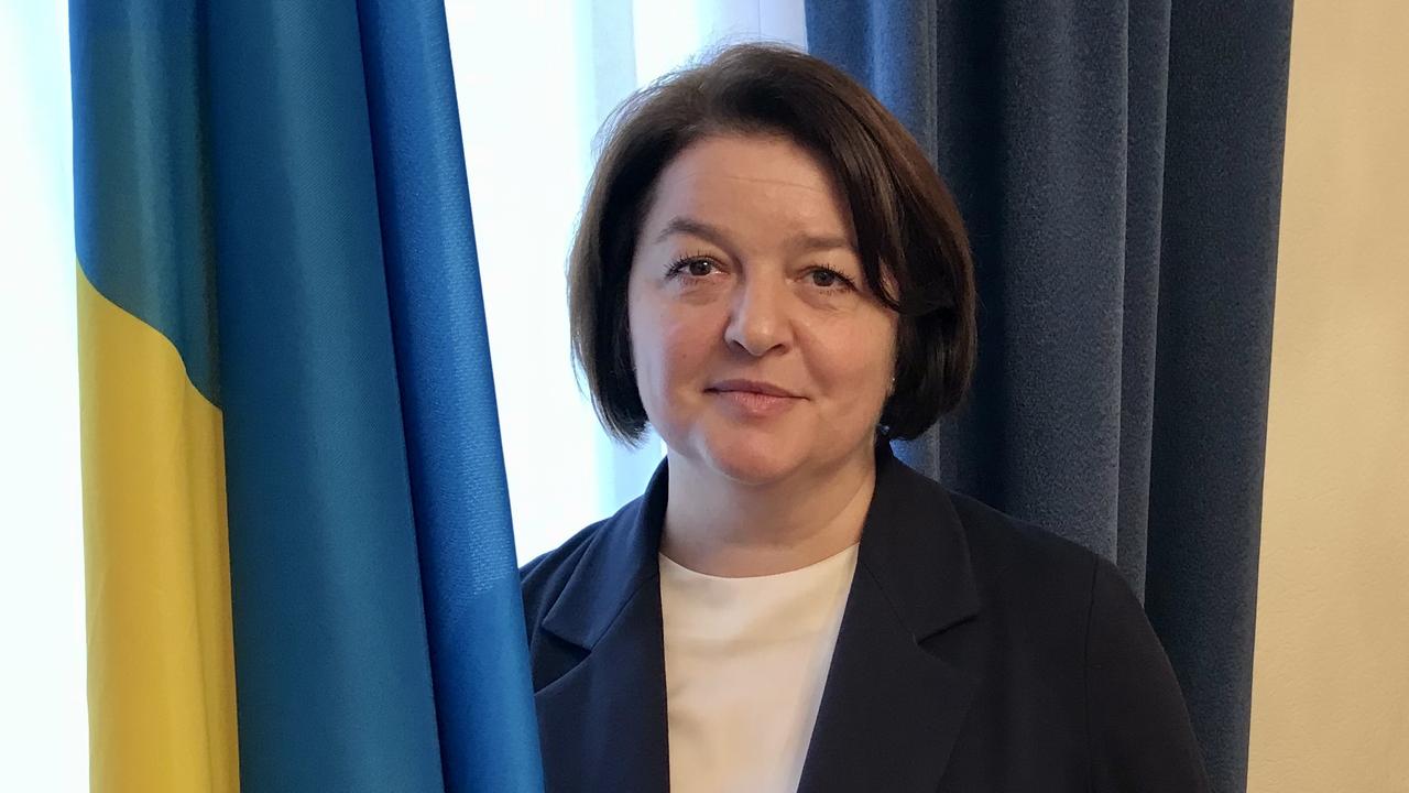 L'ambassadrice d'Ukraine auprès de l'ONU à Genève Yevheniia Filipenko. [RTS - Patrick Chaboudez]
