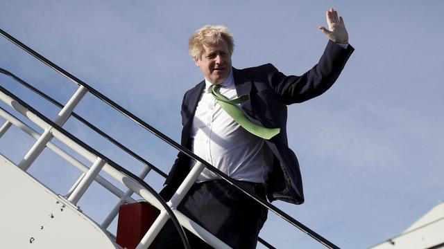 Le Premier ministre Boris Johnson a rencontré cette après-midi à Kiev le président Volodymyr Zelensky pour lui apporter son soutien face à la Russie. [Keystone - Peter Nicholls, Pool Photo via AP]