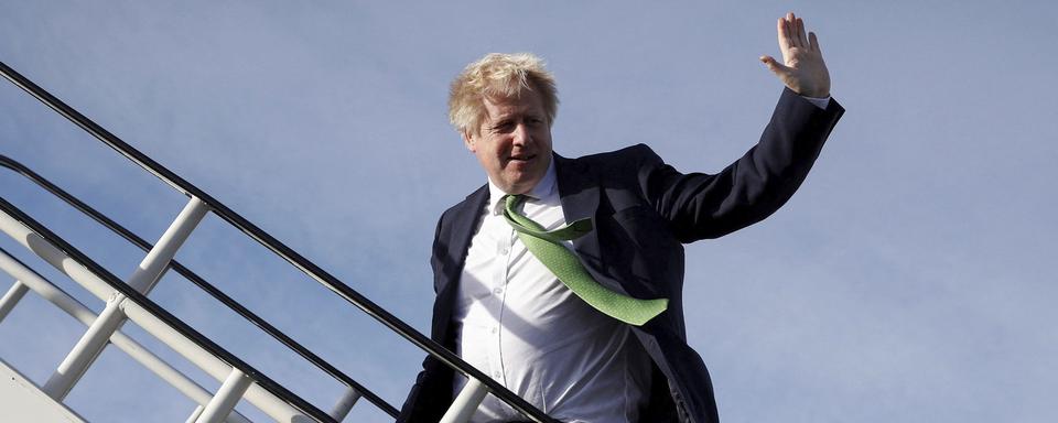 Le Premier ministre Boris Johnson a rencontré cette après-midi à Kiev le président Volodymyr Zelensky pour lui apporter son soutien face à la Russie. [Keystone - Peter Nicholls, Pool Photo via AP]