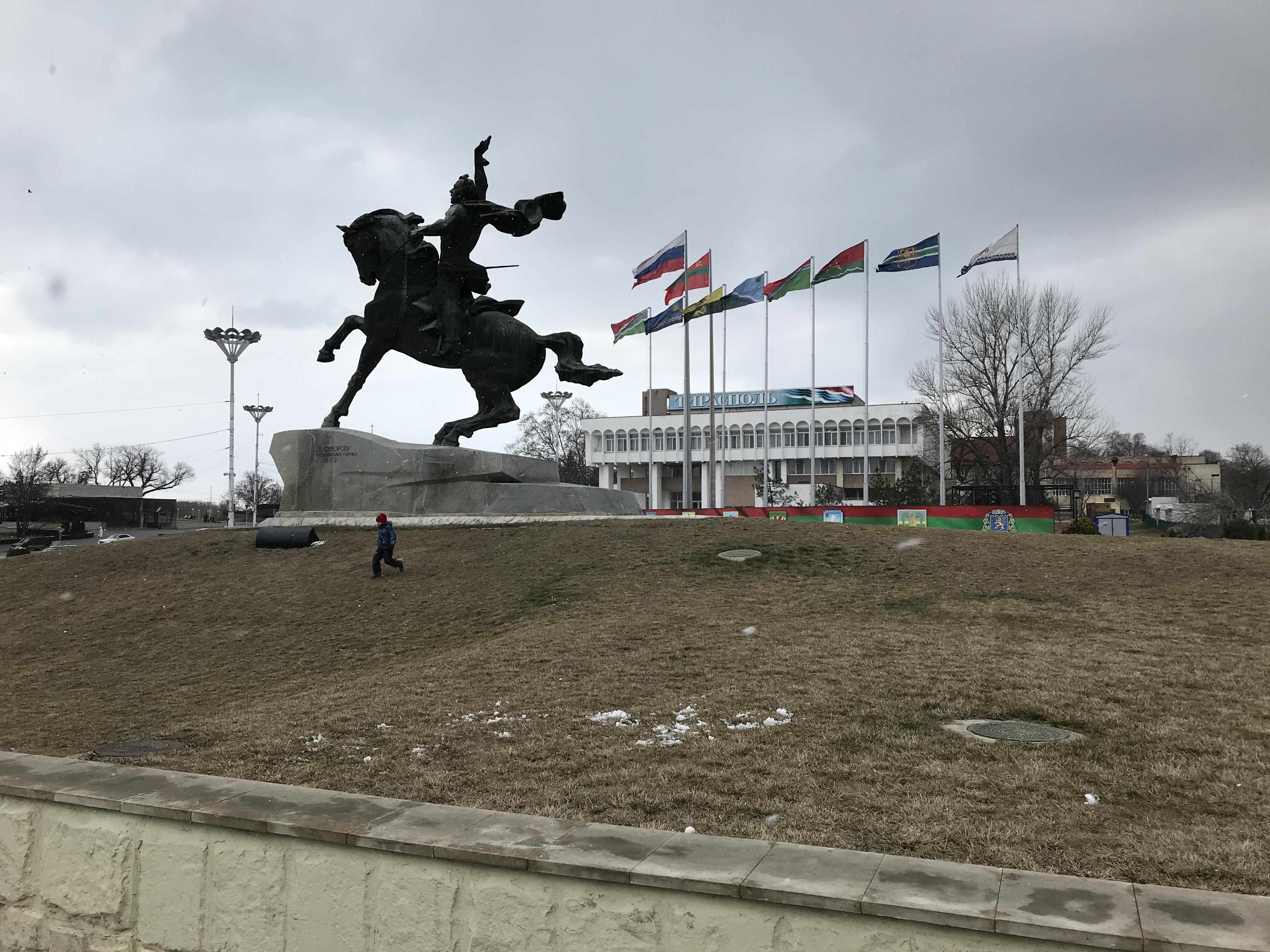 La statue Suvorov à Tiraspol. [RTS - Maurine Mercier]