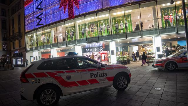 L'agression a été perpétrée en novembre 2020 dans un centre Manor à Lugano. [Keystone/Ti-Press - Pablo Gianinazzi]