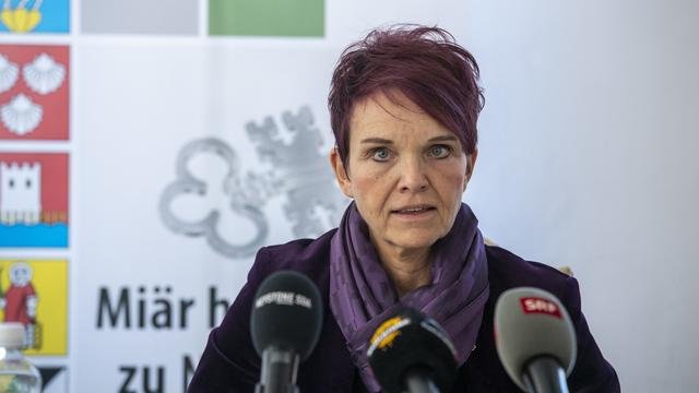 La conseillère d'Etat nidwaldienne Michèle Blöchliger (UDC) se porte candidate à la succession d'Ueli Maurer au Conseil fédéral. [Keystone - Urs Flueeler]
