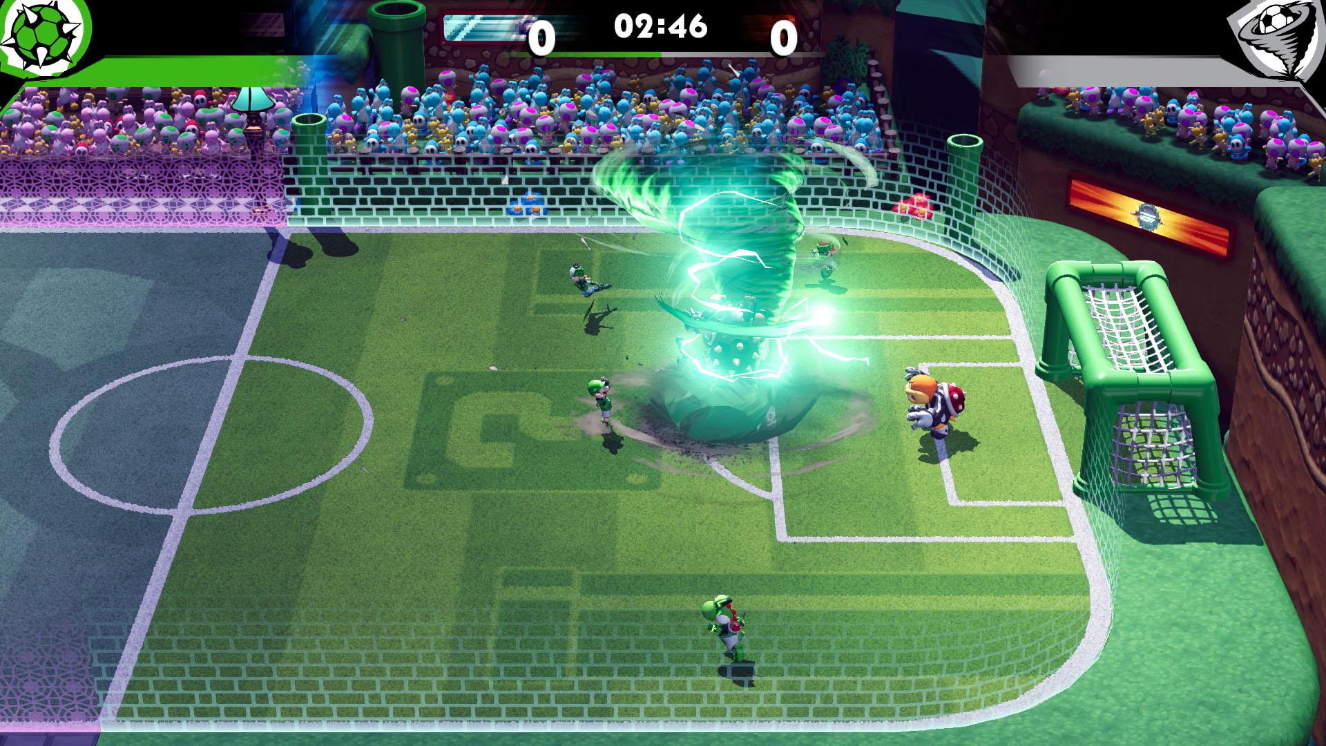 Une image du gameplay du jeu "Mario Strikers: Battle League Football". [Nintendo]