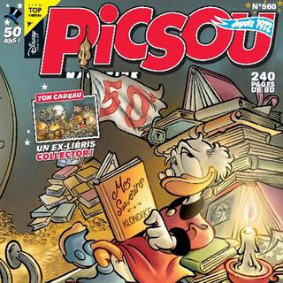 La couverture du numéro 560 de Picsou Magazine, célébrant les 50 ans du titre. [HERITAGE MEDIA UNIQUE]