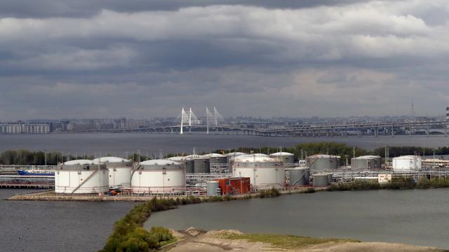 Un terminal pétrolier dans la région de Saint-Petersbourg, en Russie. [Keystone - Anatoly Maltsev]