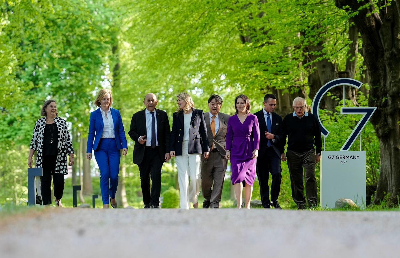 Les dirigeants du G7 sont réunis jusqu'à samedi à Wangels, dans le nord de l'Allemagne. [Keystone - DPA/Kay Nietfeld]