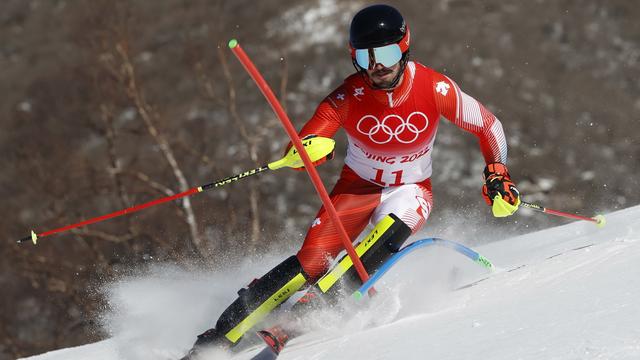 Meillard est dans le coup pour une médaille. [Keystone - Guillaume Horcajuelo]