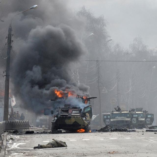 Une scène de guerre à Kharkiv. [afp - Sergey Bobok]