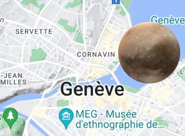 L'astéroïde 2022 AP7 en comparaison de taille avec la Rade de Genève. [Google Maps - sjaq]