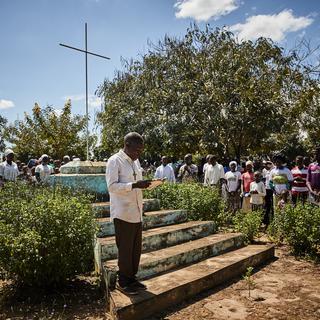 Un prêtre en RDC. [Keystone/EPA - HUgh Kinsella Cunningham]
