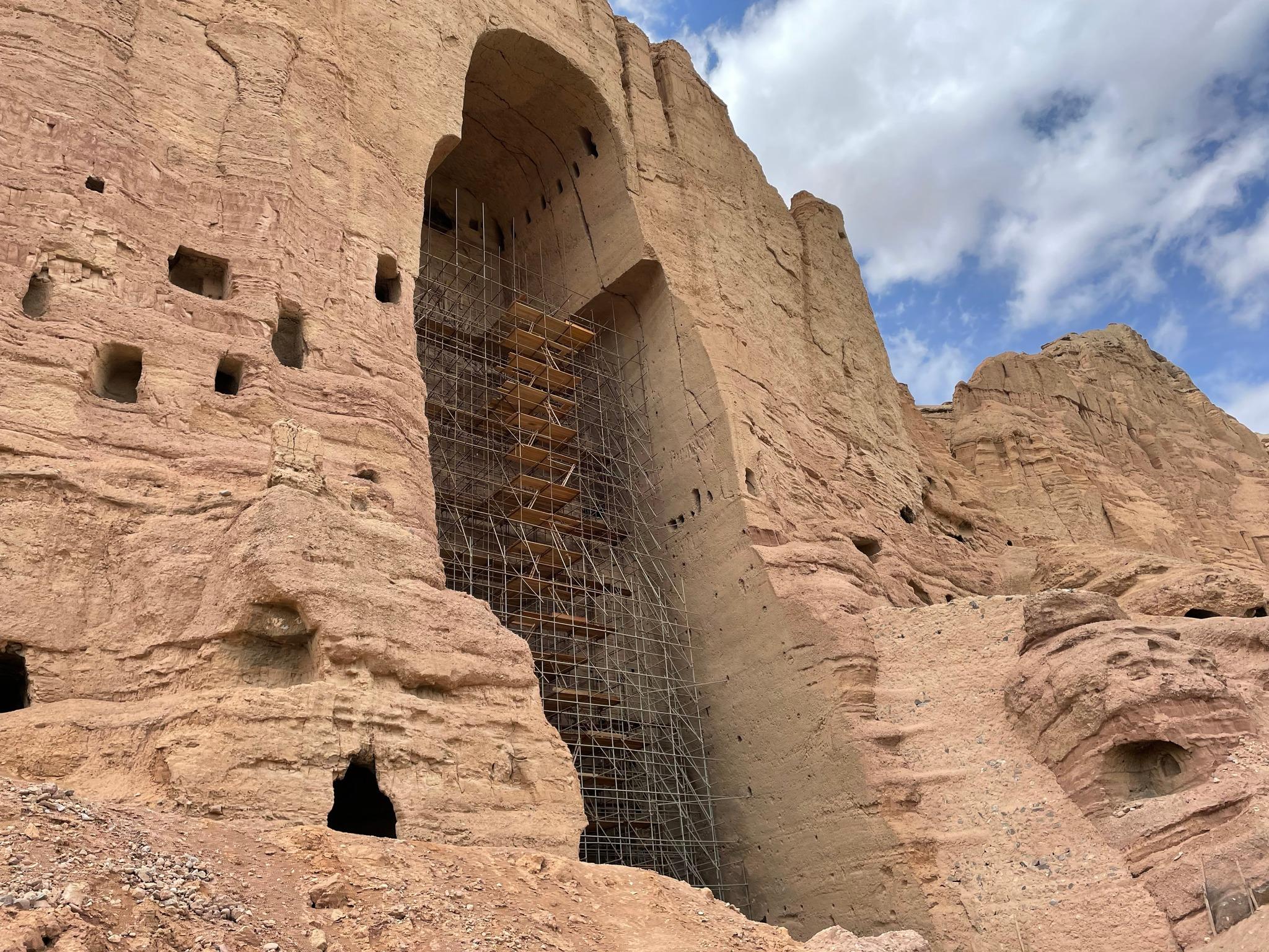 Le site où se trouvaient les Bouddhas de Bamiyan. [RTS - Raphaël Grand]