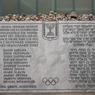 Un mémorial en hommage des victimes de la prise d'otages des Jeux olympiques de Munich de 1972. [AP/Keystone - Matthias Schrader]