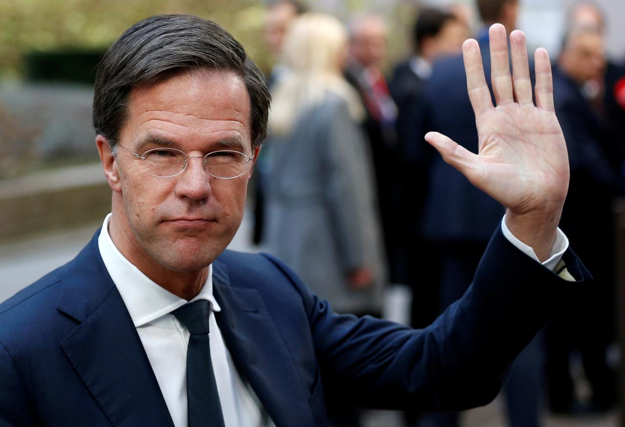 Le Premier ministre néerlandais Mark Rutte, ici lors d'un sommet de l'Union Européenne en 2016. [REUTERS - Francois Lenoir]