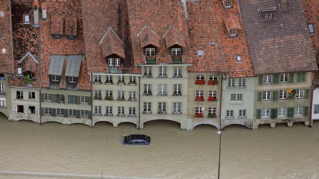 La ville de Berne inondée en 2005. [Keystone - Alessandro della Valle]