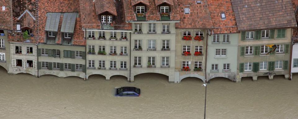 La ville de Berne inondée en 2005. [Keystone - Alessandro della Valle]