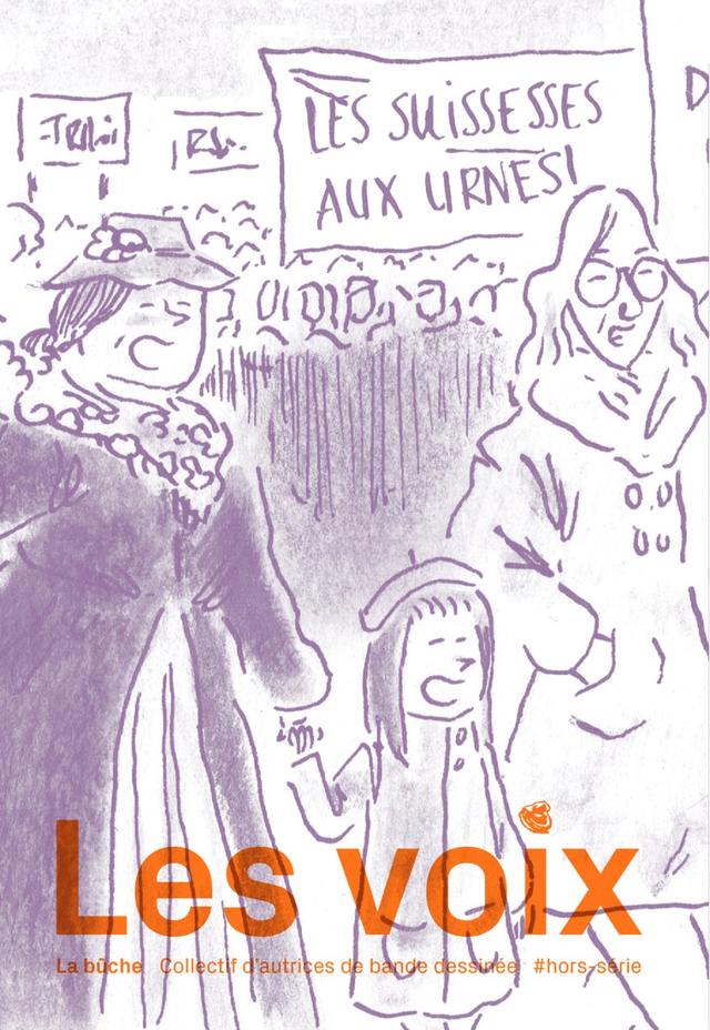 La couverture de "Les voix", par le collectif d’autrices suisses de BD "La Bûche". [La Bûche]