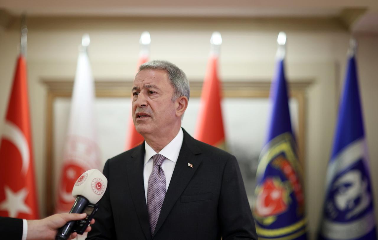 Le ministre turc de la Défense Hulusi Akar. [Keystone - Turkish Defence Ministry press office/EPA]