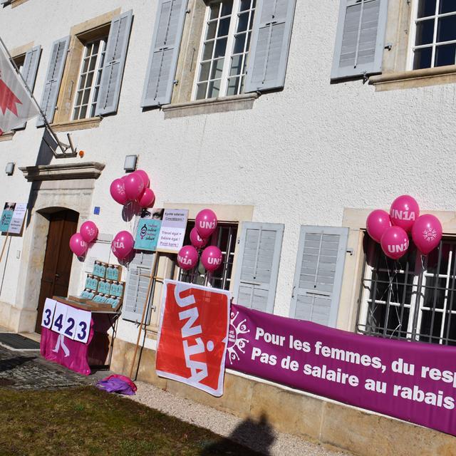 L'initiative jurassienne pour l'égalité salariale avait été lancée par Unia. [RTS - Gaël Klein]