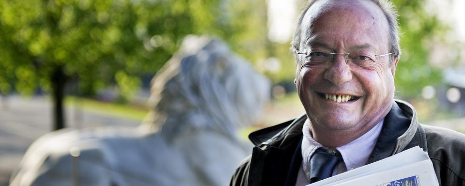 Patrick Nordmann en avril 2012 à Lausanne. [Keystone - Jean-Christophe Bott]