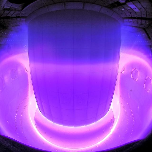 Plasma à l'intérieur du tokamak TCV. 
Curdin Wüthrich/SPC
EPFL [EPFL - Curdin Wüthrich/SPC]